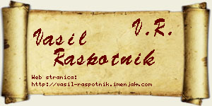 Vasil Raspotnik vizit kartica